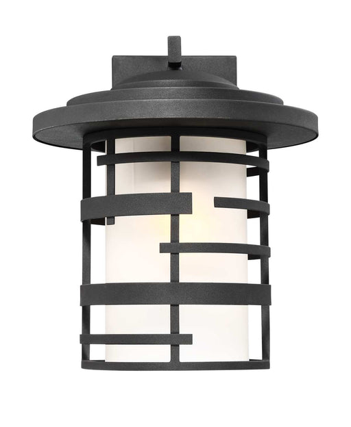 Wall Lantern Nuvo 60-6403 Lansing - 1 Light - 14 in. - Outdoor Wall Lantern with Etched Glass - Textured Black Finish Nuvo