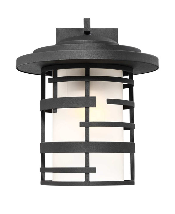 Wall Lantern Nuvo 60-6403 Lansing - 1 Light - 14 in. - Outdoor Wall Lantern with Etched Glass - Textured Black Finish Nuvo