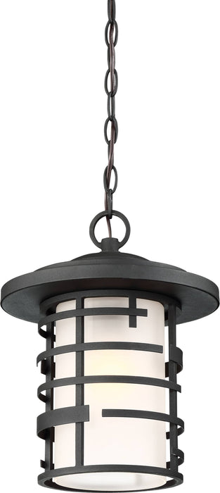 Hanging Lantern Nuvo 60-6405 Lansing - 1 Light - Outdoor Hanging Lantern with Etched Glass - Textured Black Finish Nuvo