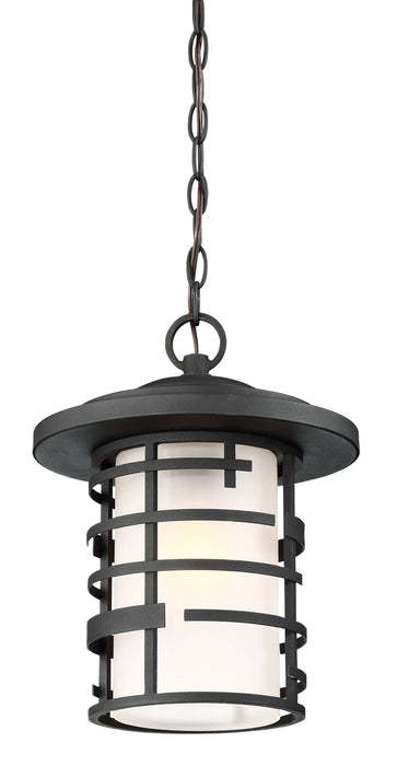 Hanging Lantern Nuvo 60-6405 Lansing - 1 Light - Outdoor Hanging Lantern with Etched Glass - Textured Black Finish Nuvo