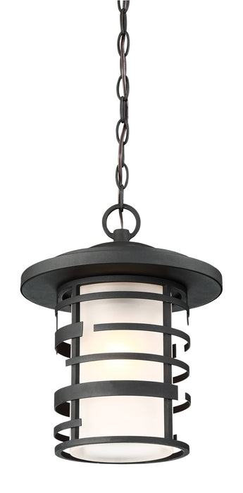 Hanging Lantern Nuvo 60-6405 Lansing - 1 Light - Outdoor Hanging Lantern with Etched Glass - Textured Black Finish Nuvo