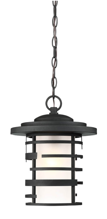 Hanging Lantern Nuvo 60-6405 Lansing - 1 Light - Outdoor Hanging Lantern with Etched Glass - Textured Black Finish Nuvo