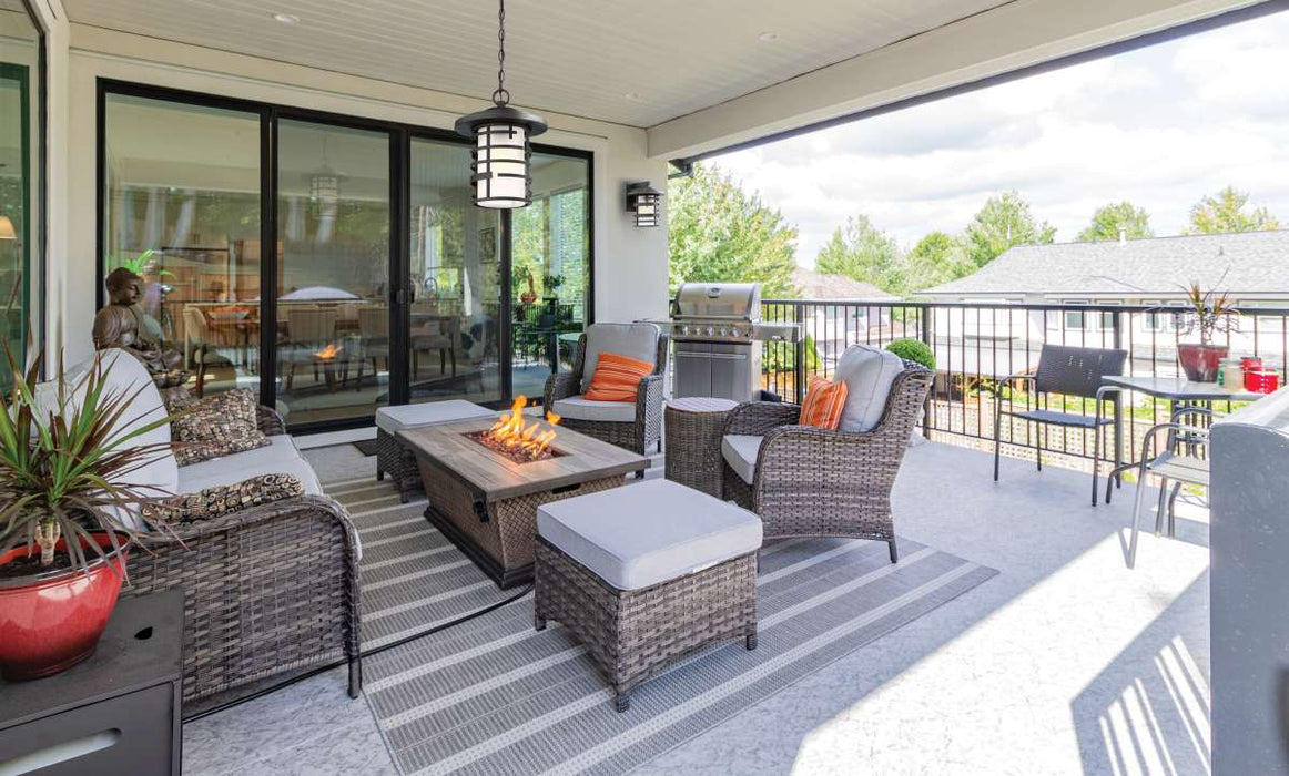 Hanging Lantern Nuvo 60-6405 Lansing - 1 Light - Outdoor Hanging Lantern with Etched Glass - Textured Black Finish Nuvo