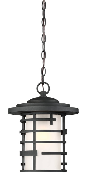 Hanging Lantern Nuvo 60-6405 Lansing - 1 Light - Outdoor Hanging Lantern with Etched Glass - Textured Black Finish Nuvo