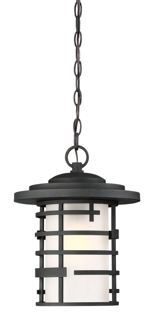 Hanging Lantern Nuvo 60-6405 Lansing - 1 Light - Outdoor Hanging Lantern with Etched Glass - Textured Black Finish Nuvo