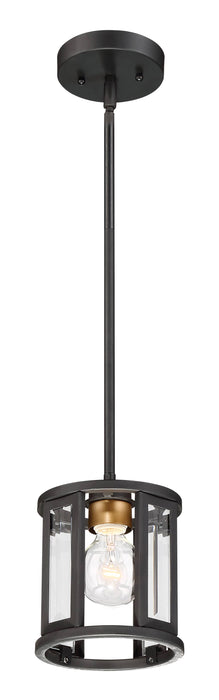 Mini Pendant Nuvo 60-6412 Payne - 1 Light - Mini Pendant with Clear Beveled Glass - Midnight Bronze Finish Nuvo