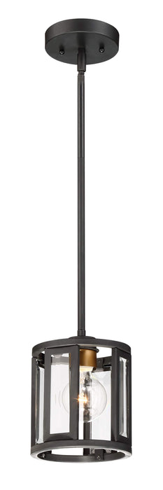 Mini Pendant Nuvo 60-6412 Payne - 1 Light - Mini Pendant with Clear Beveled Glass - Midnight Bronze Finish Nuvo