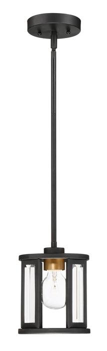 Mini Pendant Nuvo 60-6412 Payne - 1 Light - Mini Pendant with Clear Beveled Glass - Midnight Bronze Finish Nuvo