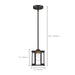 Mini Pendant Nuvo 60-6412 Payne - 1 Light - Mini Pendant with Clear Beveled Glass - Midnight Bronze Finish Nuvo