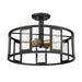 Semi Flush Nuvo 60-6413 Payne - 4 Light - Semi-Flush with Clear Beveled Glass - Midnight Bronze Finish Nuvo