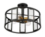 Semi Flush Nuvo 60-6413 Payne - 4 Light - Semi-Flush with Clear Beveled Glass - Midnight Bronze Finish Nuvo