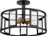 Semi Flush Nuvo 60-6413 Payne - 4 Light - Semi-Flush with Clear Beveled Glass - Midnight Bronze Finish Nuvo