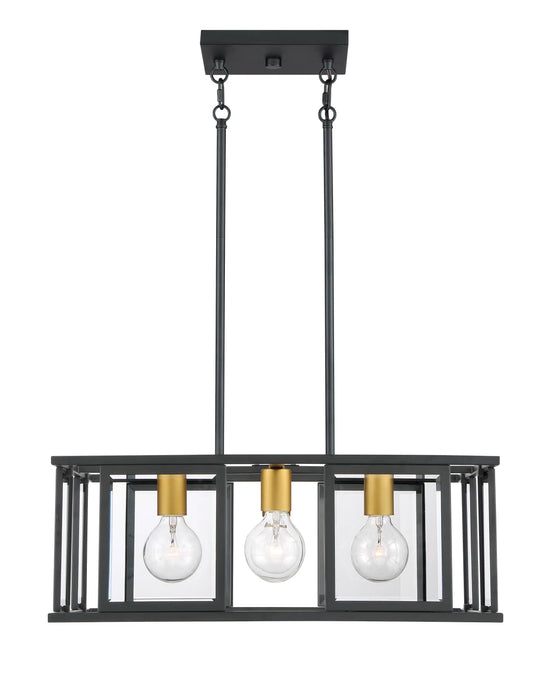 Pendant Nuvo 60-6414 Payne - 4 Light - Pendant with Clear Beveled Glass - Midnight Bronze Finish Nuvo