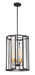 Pendant Nuvo 60-6415 Payne - 4 Light - Foyer Pendant with Clear Beveled Glass - Midnight Bronze Finish Nuvo