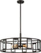 Pendant Nuvo 60-6416 Payne - 5 Light - Pendant with Clear Beveled Glass - Midnight Bronze Finish Nuvo