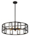 Pendant Nuvo 60-6416 Payne - 5 Light - Pendant with Clear Beveled Glass - Midnight Bronze Finish Nuvo