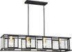 Island Pendant Nuvo 60-6417 Payne - 4 Light - Island Pendant with Clear Beveled Glass - Midnight Bronze Finish Nuvo