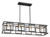 Island Pendant Nuvo 60-6417 Payne - 4 Light - Island Pendant with Clear Beveled Glass - Midnight Bronze Finish Nuvo