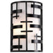 Sconce Nuvo 60-6431 Lansing - 2 Light - Wall Sconce with White Fabric Shade - Midnight Bronze Finish Nuvo