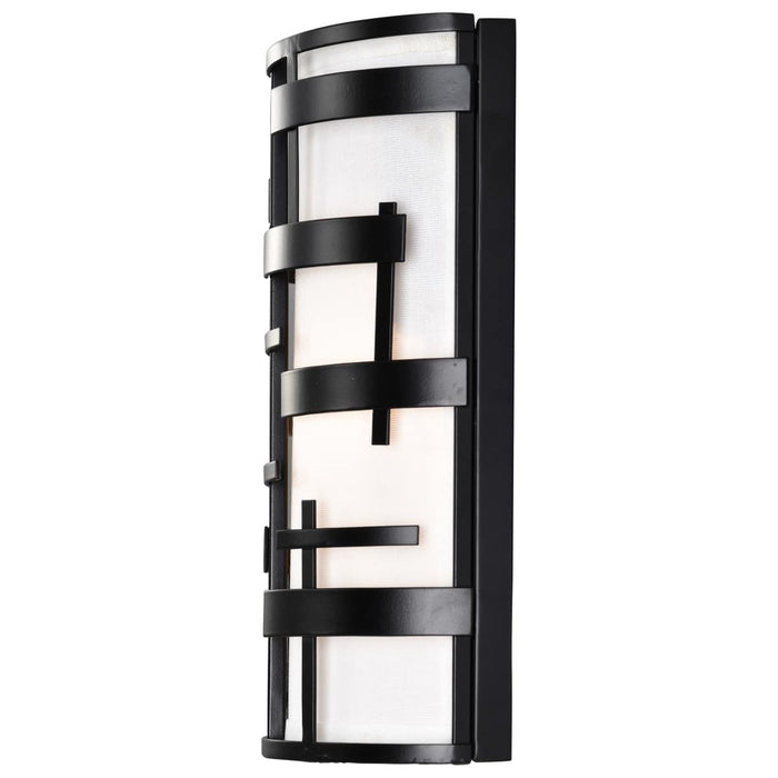 Sconce Nuvo 60-6431 Lansing - 2 Light - Wall Sconce with White Fabric Shade - Midnight Bronze Finish Nuvo