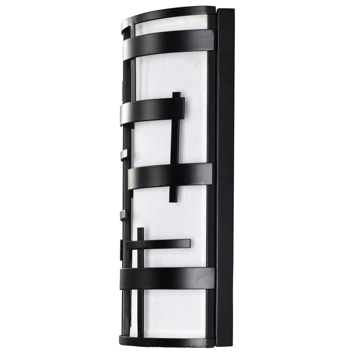 Sconce Nuvo 60-6431 Lansing - 2 Light - Wall Sconce with White Fabric Shade - Midnight Bronze Finish Nuvo