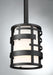 Mini Pendant Nuvo 60-6432 Lansing - 1 Light - Mini Pendant with Etched Opal Glass - Midnight Bronze Finish Nuvo
