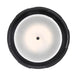 Flush Mount Nuvo 60-6434 Lansing - 3 Light - Flush with White Fabric Shade and Opal Diffuser - Midnight Bronze Finish Nuvo