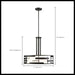 Pendant Nuvo 60-6435 Lansing - 3 Light - Pendant with White Fabric Shade and Opal Diffuser - Midnight Bronze Finish Nuvo