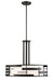 Pendant Nuvo 60-6435 Lansing - 3 Light - Pendant with White Fabric Shade and Opal Diffuser - Midnight Bronze Finish Nuvo