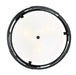 Semi Flush Nuvo 60-6436 Lansing - 3 Light - Semi - Flush with White Fabric Shade and Opal Diffuser - Midnight Bronze Finish Nuvo