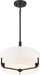 Pendant Nuvo 60-6543 Frankie - 3 Light - 15 in. - Pendant - Aged Bronze Finish with White Glass Nuvo