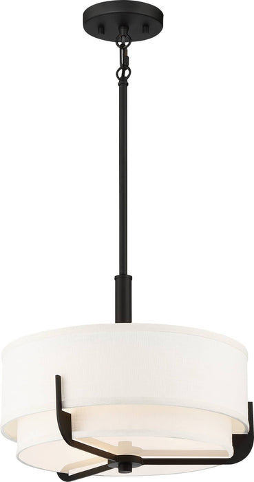 Pendant Nuvo 60-6543 Frankie - 3 Light - 15 in. - Pendant - Aged Bronze Finish with White Glass Nuvo
