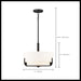Pendant Nuvo 60-6543 Frankie - 3 Light - 15 in. - Pendant - Aged Bronze Finish with White Glass Nuvo