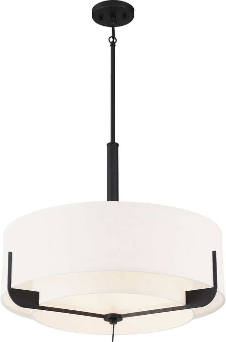 Pendant Nuvo 60-6544 Frankie - 4 Light - 24 in. - Pendant - Aged Bronze Finish with White Glass Nuvo