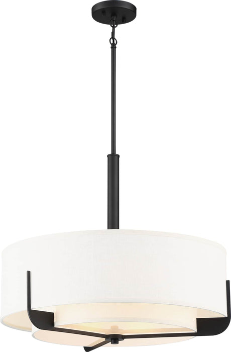Pendant Nuvo 60-6544 Frankie - 4 Light - 24 in. - Pendant - Aged Bronze Finish with White Glass Nuvo