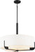 Pendant Nuvo 60-6544 Frankie - 4 Light - 24 in. - Pendant - Aged Bronze Finish with White Glass Nuvo