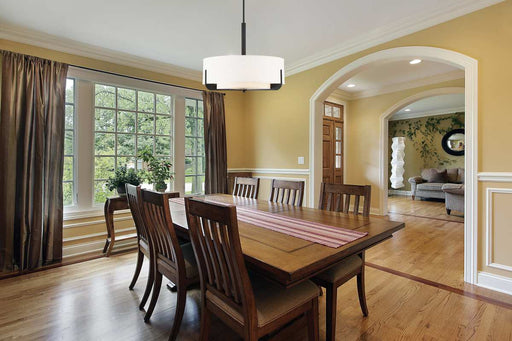 Pendant Nuvo 60-6544 Frankie - 4 Light - 24 in. - Pendant - Aged Bronze Finish with White Glass Nuvo