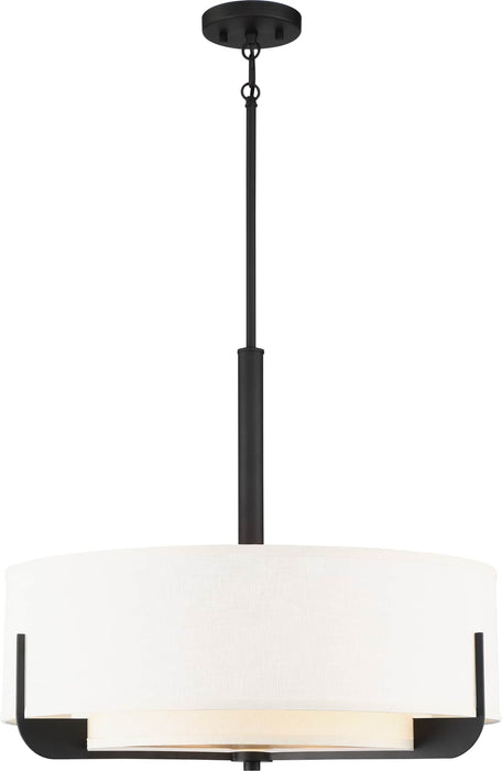Pendant Nuvo 60-6544 Frankie - 4 Light - 24 in. - Pendant - Aged Bronze Finish with White Glass Nuvo