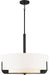 Pendant Nuvo 60-6544 Frankie - 4 Light - 24 in. - Pendant - Aged Bronze Finish with White Glass Nuvo