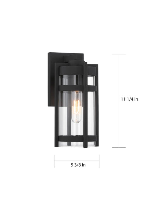 Wall Lantern Nuvo 60-6571 Tofino - 1 Light - Small Lantern - Textured Black Finish with Clear Glass Nuvo