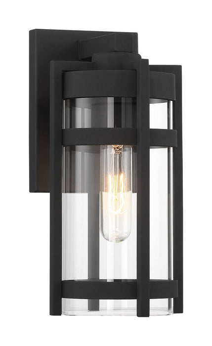 Wall Lantern Nuvo 60-6571 Tofino - 1 Light - Small Lantern - Textured Black Finish with Clear Glass Nuvo