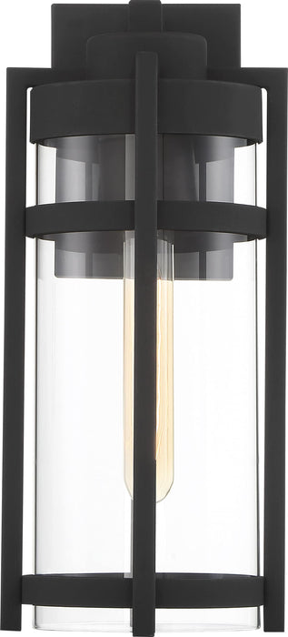 Wall Lantern Nuvo 60-6572 Tofino - 1 Light - Medium Lantern - Textured Black Finish with Clear Glass Nuvo
