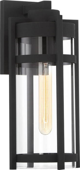 Wall Lantern Nuvo 60-6572 Tofino - 1 Light - Medium Lantern - Textured Black Finish with Clear Glass Nuvo