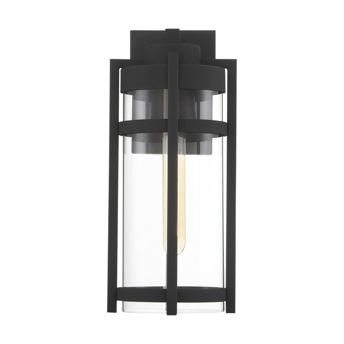 Wall Lantern Nuvo 60-6572 Tofino - 1 Light - Medium Lantern - Textured Black Finish with Clear Glass Nuvo
