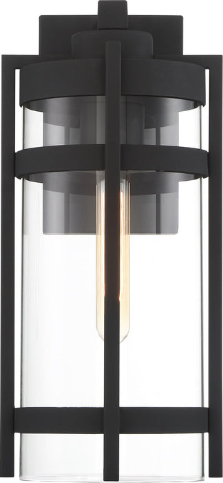 Wall Lantern Nuvo 60-6573 Tofino - 1 Light - Large Lantern - Textured Black Finish with Clear Glass Nuvo
