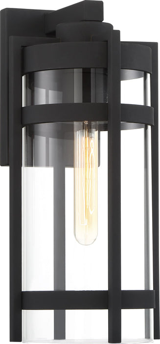 Wall Lantern Nuvo 60-6573 Tofino - 1 Light - Large Lantern - Textured Black Finish with Clear Glass Nuvo