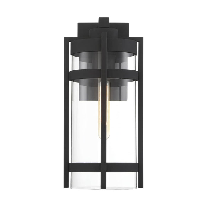 Wall Lantern Nuvo 60-6573 Tofino - 1 Light - Large Lantern - Textured Black Finish with Clear Glass Nuvo