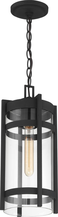Hanging Lantern Nuvo 60-6574 Tofino - 1 Light - Hanging Lantern - Textured Black Finish with Clear Glass Nuvo