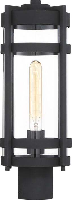 Post Lantern Nuvo 60-6575 Tofino - 1 Light - Post Lantern - Textured Black Finish with Clear Glass Nuvo