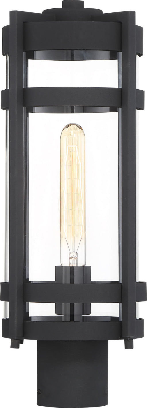 Post Lantern Nuvo 60-6575 Tofino - 1 Light - Post Lantern - Textured Black Finish with Clear Glass Nuvo